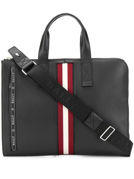 Мужской тонкий портфель bally henri, черный