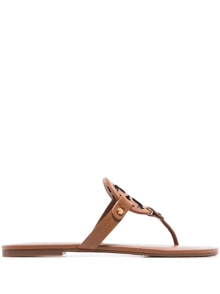 Женские кожаные сандалии Tory Burch Miller, коричневые