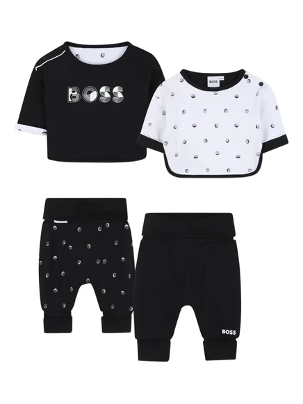 Комплект для мальчиков Boss Kidswear футболка и брюки, черный