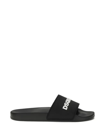 Мужские шлепанцы Dsquared2 с логотипом, черные