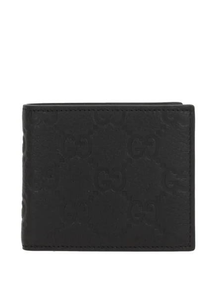 Мужской кожаный кошелек Gucci GG-монограмма, черный
