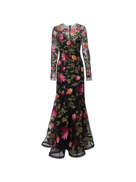 Женское платье Carolina Herrera макси, черное