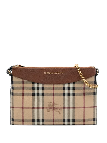 Бывшая в употреблении холщовая сумка Burberry Peyton crossbody в клетку Haymarket 2000-2017