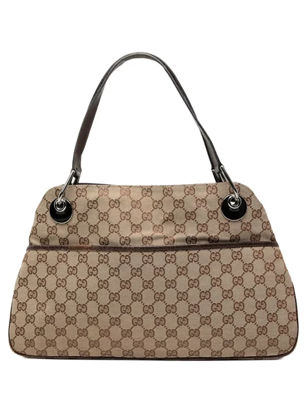 Женская сумка Gucci Pre-Owned GG Canvas, коричневая