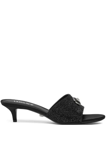 Женские мюли Versace Alia 45 мм с декором Medusa, черные