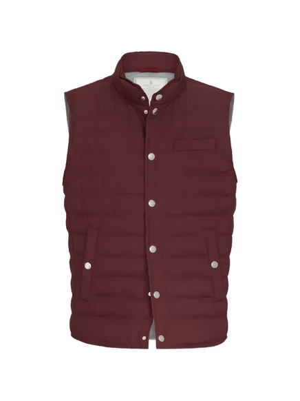 Мужской жилет Brunello Cucinelli утепленный, красный