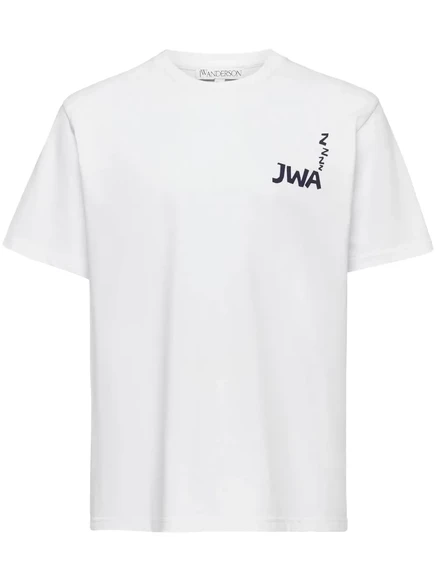 Футболка с принтом JW Anderson JWA со слоганом white