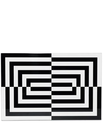 Шкатулка Jonathan Adler Op Art лакированная, черно-белая