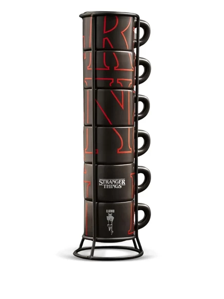 Набор чашек Bialetti «Stranger Things», черные, 6 шт