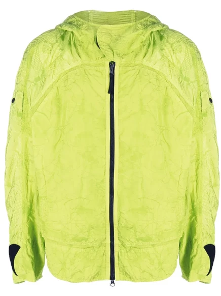 Куртка с капюшоном Stone Island Shadow Project с отделкой в виде складок green