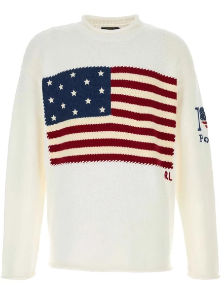 Свитер с флагом Polo Ralph Lauren  white
