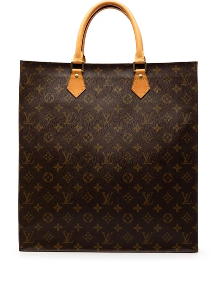 Сумка-тоут Louis Vuitton 2002 года выпуска, бывшая в употреблении, с монограммой Sac Plat