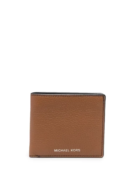 Мужской складной кожаный кошелек Michael Michael Kors, светло-коричневый/черный