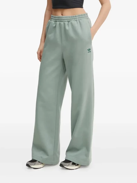 спортивные брюки с вышитым логотипом adidas  green