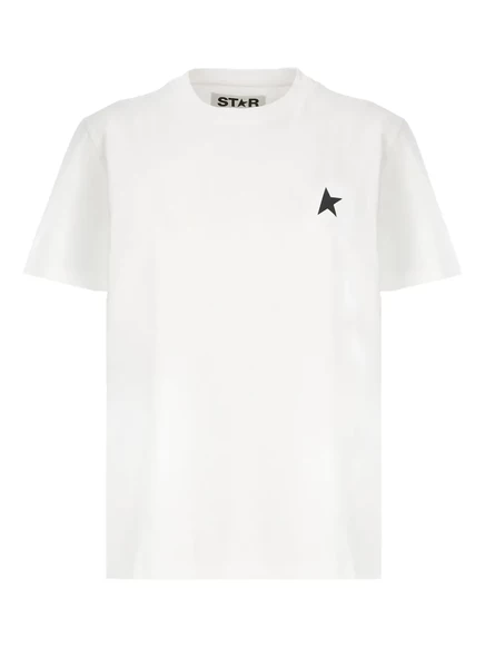 Женская футболка Golden Goose хлопковая, белая
