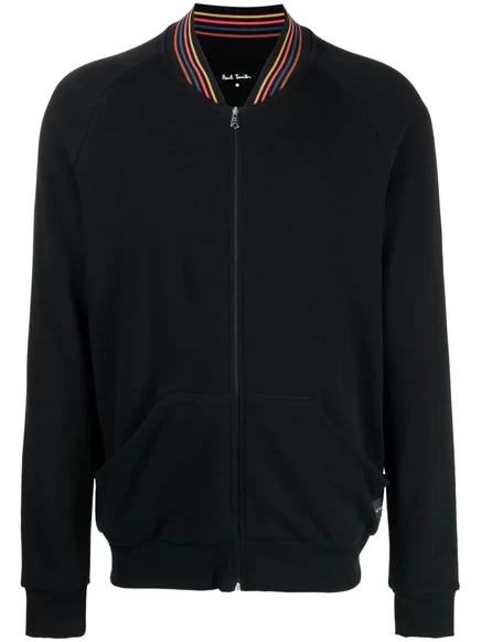 Мужская куртка Paul Smith с полосатым воротником, черная