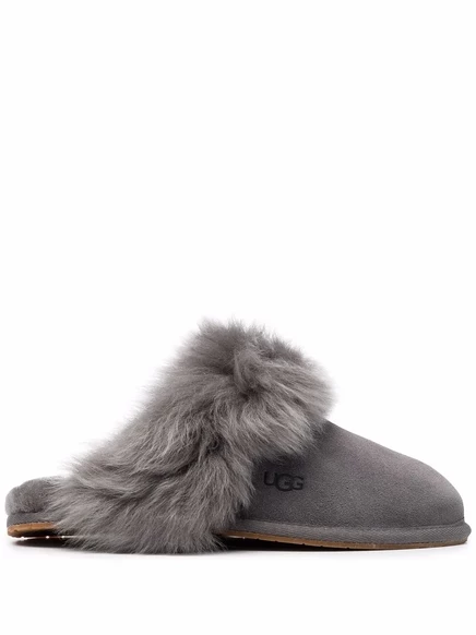 Женские тапочки Ugg Scuff Sis из кожи и овчины, серые