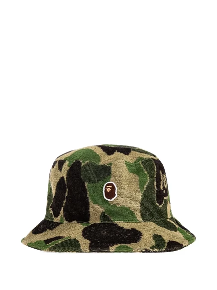 Мужская панама A Bathing Ape Ape Head камуфляжная, зеленая