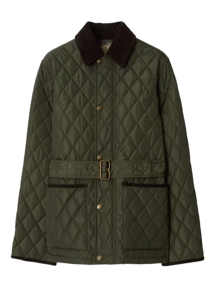 Женская стеганая куртка Burberry, зеленая