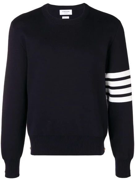 Джемпер Thom Browne Milano stitch из 4 полосок blue