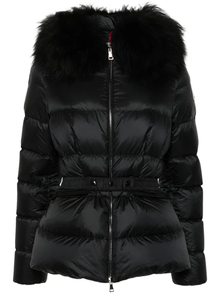 Женская пуховая куртка Moncler Boed с капюшоном, чёрная