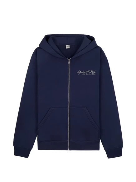 Мужская худи Sporty & Rich на молнии, синяя