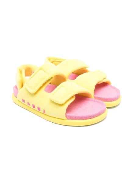 Детские сандалии Marni Kids махровые, желтые