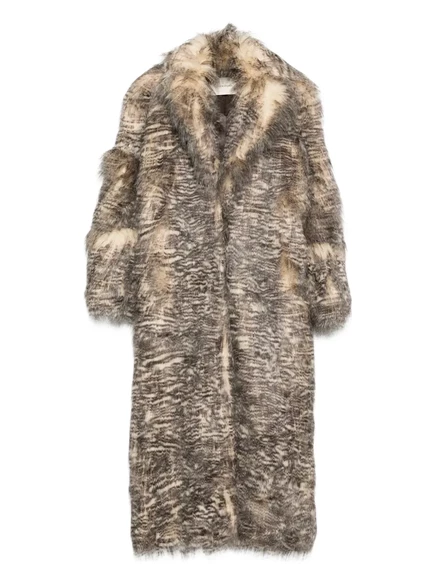 Женское пальто Entire Studios Coco из меха с тигровым принтом, коричневое