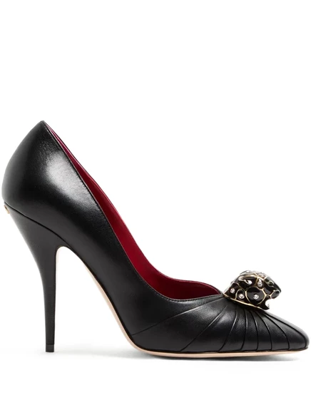 Туфли-лодочки с плиссировкой Valentino Garavani 105 мм Panthea black