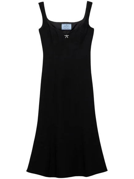 Платье миди Prada cady black
