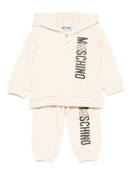 Детский костюм Moschino Kids с медвежьим логотипом, бежевый