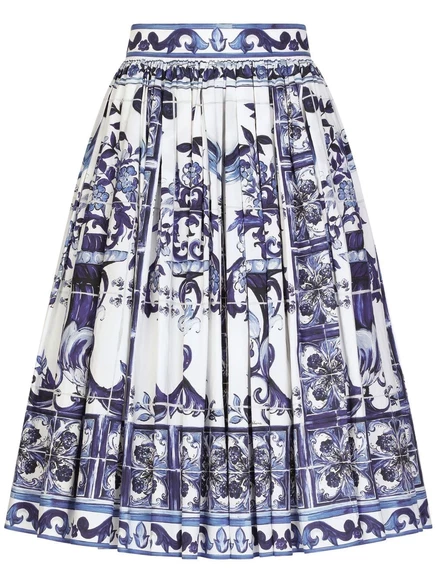 Женская плиссированная юбка Dolce & Gabbana, синяя
