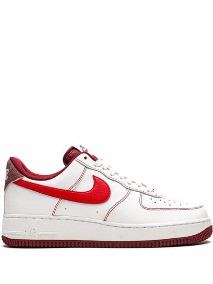 Кроссовки Nike Air Force 1 Low 07 First Use Team Red, белые