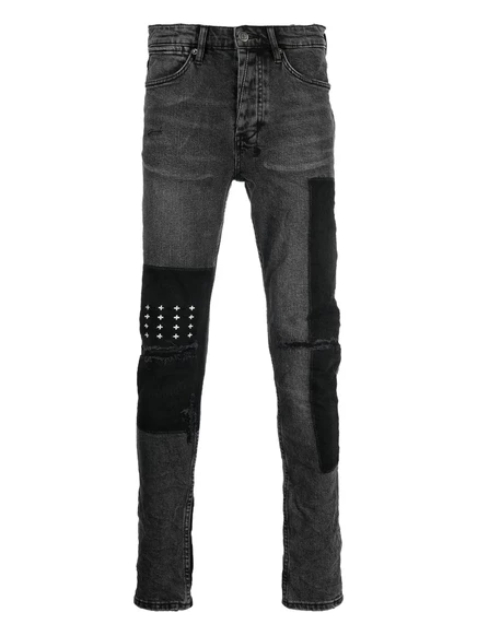 Мужские прямые джинсы Ksubi Van Winkle Chop Up, черные