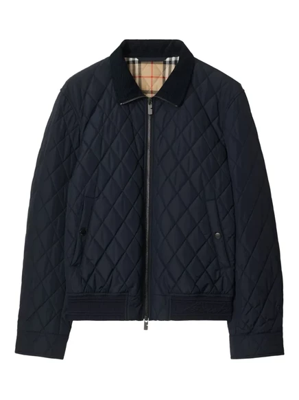 Мужская бомбер-куртка Burberry стеганая, темно-синяя