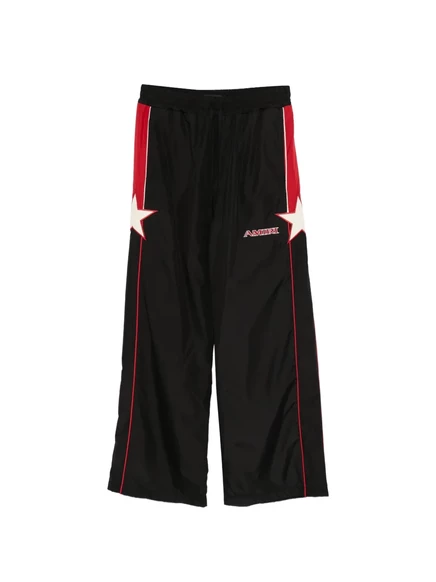 Мужские спортивные штаны Amiri с красной панелью и звездой, черные