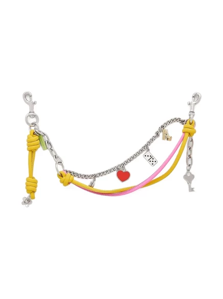 Женский шарм для сумки Marc Jacobs The Icon Chain мини, серебристый