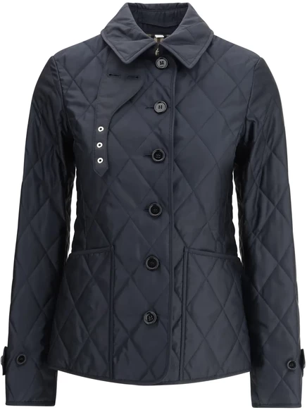 Женская пуховая куртка Burberry Fernleigh, темно-синяя