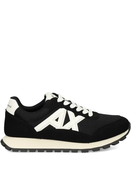 Кроссовки с сетчатыми вставками, украшенными логотипом Armani Exchange  black