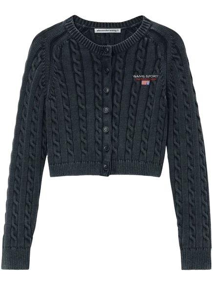 Кардиган из плотной вязки Alexander Wang black