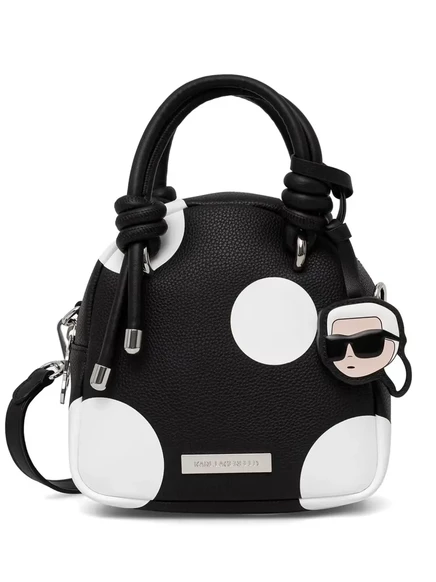 Женская сумка-тоут Karl Lagerfeld Ikon в горошек, черная