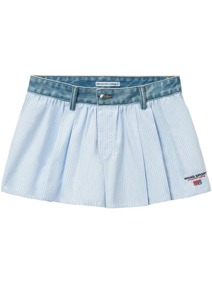 Джинсовые шорты на талии от Alexander Wang  blue