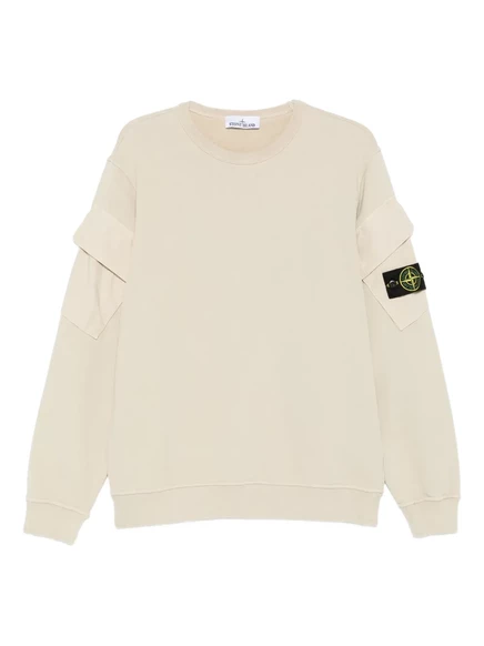 Мужская толстовка Stone Island Compass-badge, бежевая