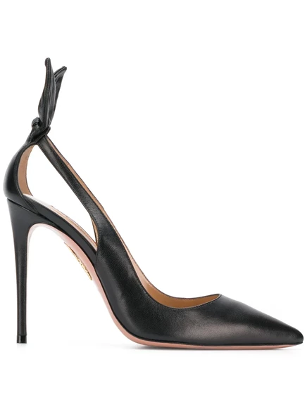 Туфли-лодочки Aquazzura с бабочкой диаметром 105 мм black