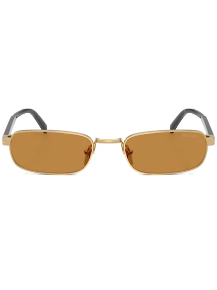 Солнцезащитные очки в прямоугольной оправе Prada Eyewear gold