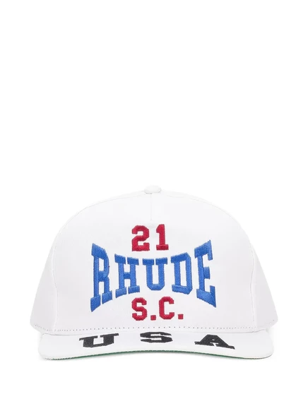 Унисекс бейсболка RHUDE RSC с вышитым логотипом, белая
