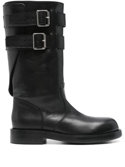 Кожаные ботинки Osmo с двойной пряжкой Ann Demeulemeester 35 мм black