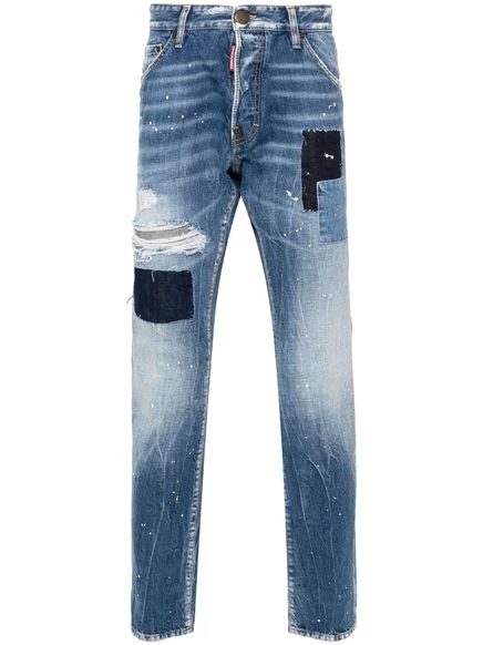 DSQUARED2 Крутые джинсы для парней в обтяжку blue