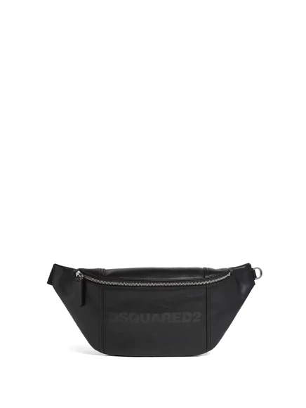 Кожаная поясная сумка DSQUARED2  black