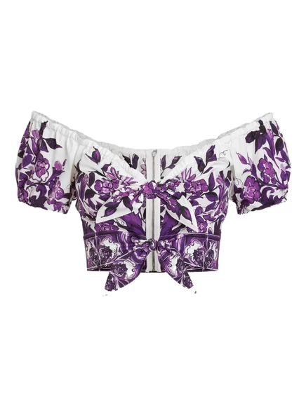 Женская блузка Dolce & Gabbana Majolica, белая